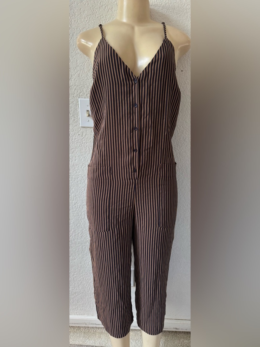 Dress Forum Brown and Black Striped Jumpsuit/romper summer boho